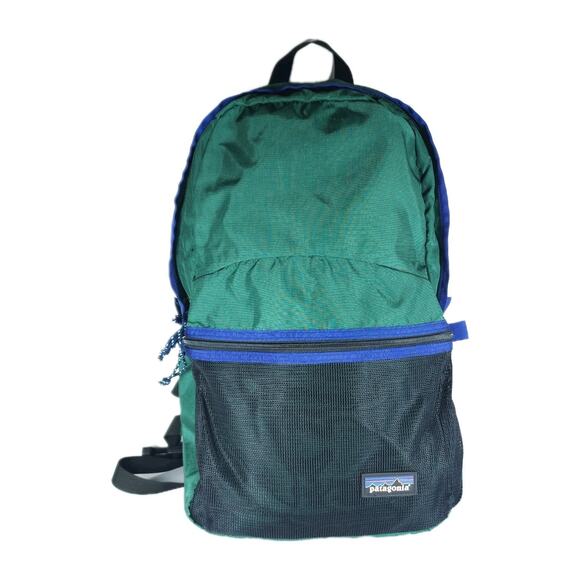 Patagonia Unisex Vintage 1996 Green Mesh Lightweight Backpack Rare Made in USA - Picture 1 of 16
